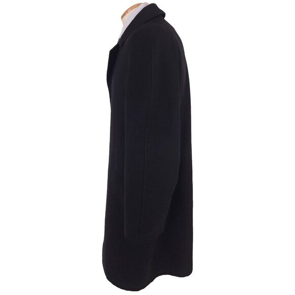 Lemaire Crombie Coat Size M Black Cotton Wool Blend Unisex NWT - Picture 4 of 16